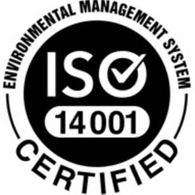 ISO 14001 certified for environmental management system logo