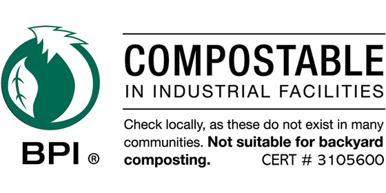 BPI compostable in industrial facilities logo